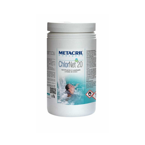 METACRIL - Chlor Net 20 - 1 kg in 20 g tablets | Spa product