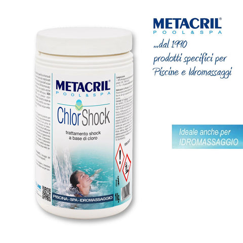 METACRIL - Chlor Shock - chlorine shock treatment 1KG | Swimming pool / spa product
