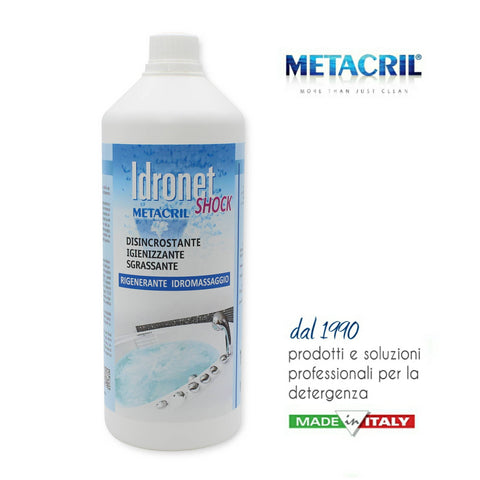 METACRIL - Idronet Shock - Descaling and sanitizing whirlpool baths 1 Lt | Product whirlpool baths, spas