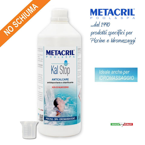METACRIL - Kal Stop - Concentrated limescale remover 1 litre | Swimming pools and spas product