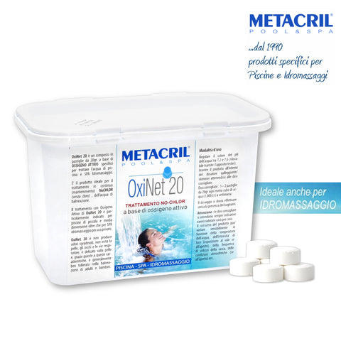METACRIL - Oxi Net 20 - sanitizer tablets 1.2 kg | Swimming pools, spa product