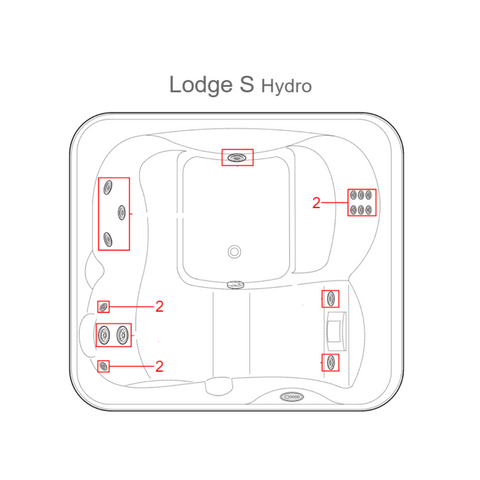 [PRE-ORDER] JACUZZI - DL ACCU PRES CHROME - Lodge S SPA - DELIVERY IN 2-4 WEEKS